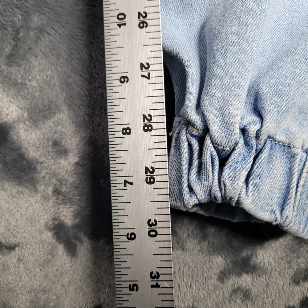 American Bazi Light Wash Denim Cargo Jogger Pants Buckle Straps Techwear Mens 29 - Picture 7 of 11